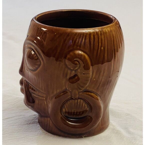 Tiki Mug Ceramic Hawaiian Cocktail Mug 4"- 17 ozDW 546 Brown - Picture 2 of 9